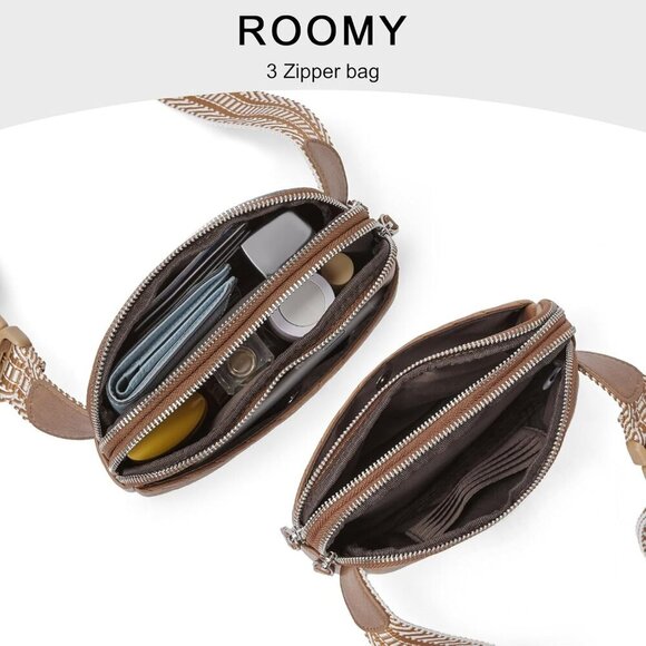 Belt Bag for Women, Mini Everywhere Crossbody Waist Bag Adjustable Strap, Vegan - Picture 5 of 7